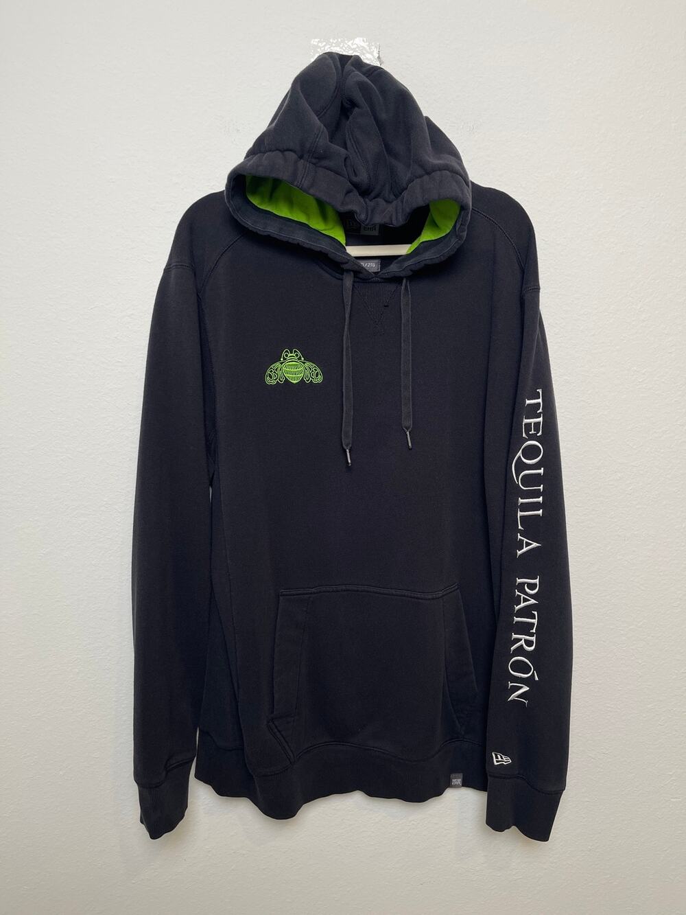 New Era Tequila Patrón Logo Black Pullover Hoodie 2XL Embroidered Sweatshirt